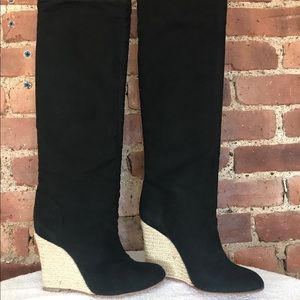 Christian Louboutin black canvas boots size 37